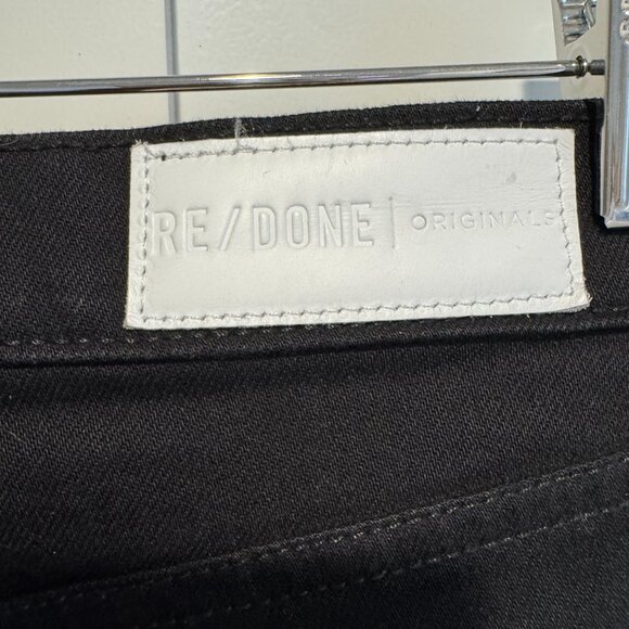RE/DONE Originals High Rise Ankle Crop Jeans – Black, Size 27 - Picture 3 of 8